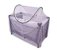 DERYAN Protège Lit de Camping - Transparent - Moustiquaire - Multifonction - Léger - Pliable - Avec sac de transport - Blanc
