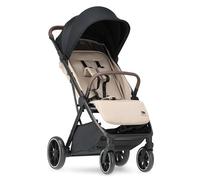 Deryan Rolo XL Travel Buggy - Pour enfants de la naissance jusqu'à 22 kg (0-4 ans) - Avec fonction couchage - Ultra légère 8,1 kg - Pliable d'une seule main - UPF 50+, panier jusqu'à 10 kg (Taupe)
