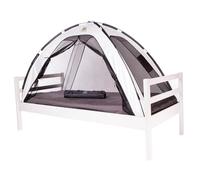 Deryan Tente de Lit - Moustiquaire Lit Double - Tente Lit - Compact et Léger - 200x90x110cm - Moustiquaire Lit & Moustiquaire Voyage avec Sac de Transport - Ivoire