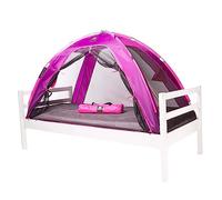 Deryan Tente de Lit - Moustiquaire Lit Double - Tente Moustiquaire - Compact et Léger - 200x90x110cm - Moustiquaire Voyage avec Sac de Transport - Violet