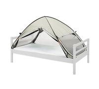 Deryan Tente de lit - Moustiquaire lit Double - Tente moustiquaire Tente lit - Moustiquaire lit - Compact et léger - 200x90x110cm - Moustiquaire Voyage avec Sac de Transport - Ivoire