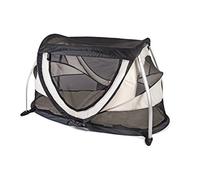 DERYAN Travel Cot - Lit de voyage - PeuterBox - Tente de voyage - Solution 2 en 1 pour voyager - Léger - Pliable - Avec moustiquaire et sac de transport - Crème