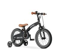 Deryan Vélo pour Enfant 14" | 3en1 | Vélo avec Selle réglable et Guidon | Vélo Enfant pour garçons et Filles | vélo d'équilibre | Noir