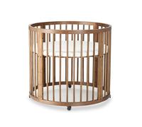 Parc bébé Deryan Willow - Parc rond en bois avec matelas inclus - Marron