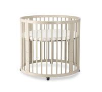 Deryan Willow Parc rond en bois pour bébé, Sable | Avec matelas, Aire de jeu sûre en bois, Pour l'intérieur