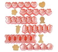 DeryArcle 6 Emporte-pièces pour biscuits pour la maison, Coeur Carotte Fleur d'os Patisserie Decoupoir Cookie, Décoration de Gâteau, kit de pâtisserie, pour Fête