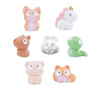 DeryArcle 7 Pièces Micro-Sculpture De Paysage Animaux, Chat Lapin Licorne Porcin Renard Mini Figurines pour la décoration, Miniatures Décoration de Maison de poupée