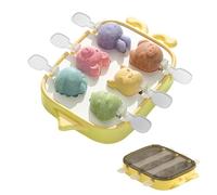 DeryArcle Animaux Moule à Crème Glacée Silicone,Réutilisables Moules Glace Maison Popsicle avec Batonnet,Moule à glace with Plastic Sticks,Ice Pop pour la Crème Glacée DIY(jaune animaux)