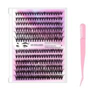 DeryArcle Faux Extension Cils Naturel, Faciles à Utiliser 10-16mm mixed Cluster Lashes, individuel Fake eye Lashes à la main, Artificiels 30D 40D DIY Lash Kit Pour Debutant