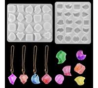 DeryArcle Moule Resine Epoxy Bijoux DIY, Résine Bijoux Creation irrégulier, Gem Craft Resine Epoxy Moule, Moulle Resine Epoxy Pendentif pour ornements bijoux Bracelet Collier Boucles d'oreilles