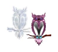 DeryArcle Moule Résine Époxy Hibou, Moules Décoration Murale Chouette Moulle Silicone Resine Animaux Owl Resin Mold pour Bricolage Coulée Porte Armoires Suspension Artisanat Maison Burea (Type A)
