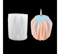 DeryArcle Moules à Bougies en Silicone,Schéma de Diamant Moule Bougie 3D,Resine Epoxy Moulle à Vase Solide à Colonne Candle Mold pour DIY Moulage Bougies Parfumée Savon Décoration Artisanale (Moule A)