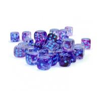 Dés - 12mm - Nebula Nocturnal/Bleu Astre (Ensemble de Dés 36 X W6) - Brille Dans