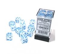 Dés - 16mm - Borealis Icicle /Light Blue Astre (Ensemble de Dés 12 X W6) - L