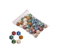 Dés - 20 faces - Pearl - Lot de 50