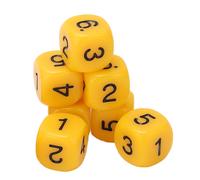 Dés à chiffres,Dés à coins ronds,Dés à 6 faces,Dés à chiffres en plastique,Jeu de dés pédagogique,Dés à chiffres pour le jeu