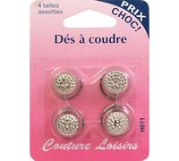 Dés à coudre métal lot de 4 - H011