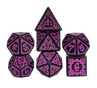 Dés à Jouer Thème Jeu, 7 Dés Acryliques pour Jeux de Rôle, Idéal pour Les Activités De Groupe Amusant avec Amis Et Famille Adapté Aux Débutants Et À