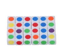 Dés à Points de Couleur 16 mm Dés à Six Faces Dés d'apprentissage éducatif avec 24 Points de Couleur pour l'enseignement en Classe à la Maison, à l'école, en Famille, soirée de