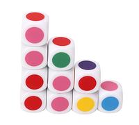 Dés à Points de Couleur, 20pcs Dés 6 Couleurs Petit Angle Droit pour Jeu de société éducatif Numérique