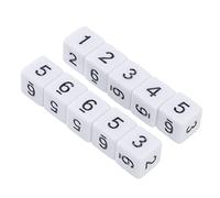 Dés à Six Faces avec Chiffres, Dés en Plastique 20 Pièces 16 Mm Dés à Six Faces avec Chiffres Dés de 16 Mm, Cube de Dés Multifonction en Plastique pour Jeu de société, Barre de