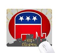 des Ã‰tats - unis d'amérique l'emblème du parti républicain de l'éléphant la nuit de noël, tapis de souris en caoutchouc