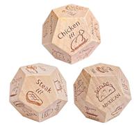 Dés Alimentaires - Bois Date Night Dice | Nourriture Dîner Décision Ďice | Dés De Choix De Dîner en Bois À 12 Côtés, pour Couple, Petit Ami, Petite Amie, Femmes, Hommes, Amis, Fête des Parents