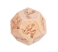 Dés alimentaires en bois à 12 faces pour adultes, jeux amusants pour couples, anniversaire, Noël, Saint-Valentin, pour amoureux, mari, épouse, petit ami, petite amie (nourriture)