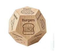 Dés alimentaires en bois - Cadeaux de Saint-Valentin pour les couples, jeu de décision amusant pour anniversaire, anniversaire et rendez-vous galant