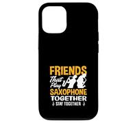 des Amis Jouent du Saxophone Ensemble, Duo de saxophonistes Amusant Coque pour iPhone 12/12 Pro