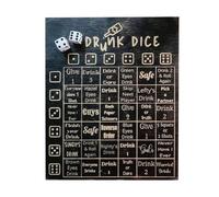 Dés amusants - Jeu de dés pour boire - Jeu de dés pour boire Challenges - Planche à outils en bois pour jeux à boire - Pour adultes, petite amie, petit ami, famille