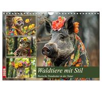 Des animaux de la forêt qui ont du style. Des animaux qui lancent des tendances dans la nature, Version française (Calendrier mural 2026 DIN A4 portrait), Calendrier CALVENDO mensuel