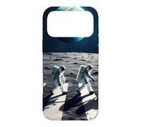 des astronautes Qui marchent sur la Lune à Space Abbey Crossing on The Moon Coque pour iPhone 17 Pro Max