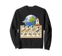 des astronautes Qui marchent sur la Lune à Space Abbey Crossing on The Moon Sweatshirt