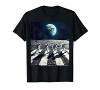 des astronautes Qui marchent sur la Lune à Space Abbey Crossing on The Moon T-Shirt Graphique avec Valeur