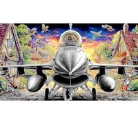 des Avions de Combat au-Dessus d'un Village Puzzle 1000 Pièces pour Adultes - en Carton Recyclé pour la Décoration 38x52cm/1000pcs
