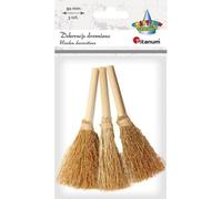 Des balais élégants sur un bâton pour des projets créatifs - un ensemble de 3 pièces parfait pour la décoration et le bricolage ! Enrichissez vos travaux créatifs avec nos accessoires !