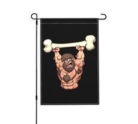 Des Barbares Brandissent Un Gros Os Drapeau De Cour Avec Œillets Drapeau De Jardin Double Face Drapeaux De Jardin Pour Chambres Plage Clubs 30X45cm