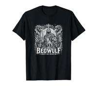des bêtes Beowulf Tombent Devant Lui | Viking Epic T-Shirt Graphique avec Valeur, Homme, Noir, XL