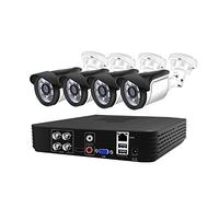 des caméras de sécurité Système de vidéosurveillance 4CH 5MP 1080P 720P AHD Kit de caméra 5 en 1 enregistreur vidéo système de Surveillance Kit de caméra de sécurité extérieure Alarme par e-Mail (Siz