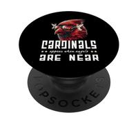 des Cardinaux apparaissent Lorsque des Anges sont Proches de Red Cardinal Lover PopSockets PopGrip Adhésif