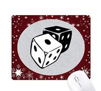 dés casino en noir et blanc illustration tapis de souris en hiver flocon de neige