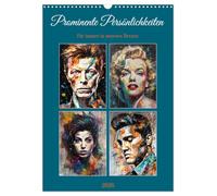 Des célébrités à jamais dans nos cœurs, Version française (Calendrier mural 2026 DIN A3 portrait), Calendrier CALVENDO mensuel