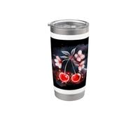 Des cerises brillantes comme par magie Gobelet isotherme en acier inoxydable double paroi