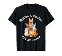 des Chatons et des Pitties sont Tout ce Dont J'Ai Besoin. Pit Bulls, Chats et Chatons T-Shirt