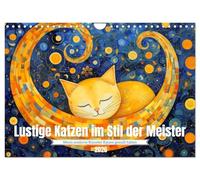 Des chats amusants dans le style des maîtres, Version française (Calendrier mural 2026 DIN A4 portrait), Calendrier CALVENDO mensuel