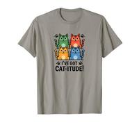 des Chats colorés montrant Leur Attitude, I've Got Cat-itude T-Shirt
