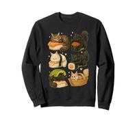 Des chats Maine Coon en guise de sushi dans un graphique d'art culinaire japonais kawaii Sweatshirt