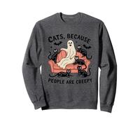Des chats parce que les gens sont des fantômes effrayants Sweatshirt