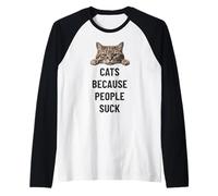 des Chats Parce Que Les Gens sucent Un Amant félin Manche Raglan